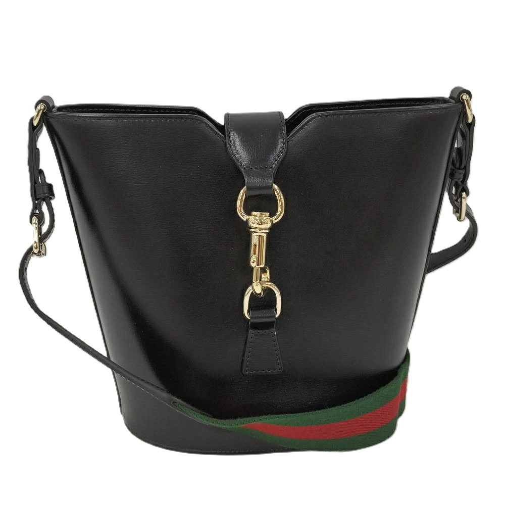 Gucci Bucket Shoulder Bag Leather Black